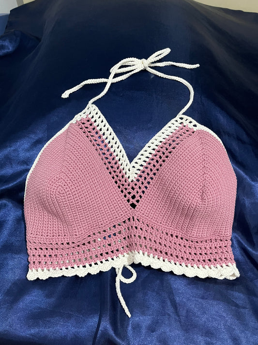 Caged Halter Top Bikini Set